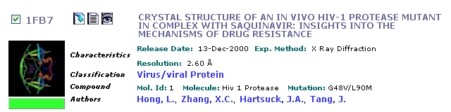 Click on the TITLE in the PDB window